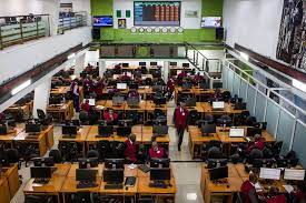 Floor of the Nigerian stock market