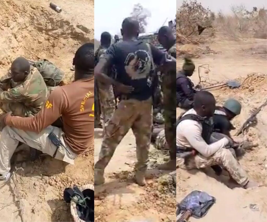 soldiers in tears after losing colleagues to terrorists