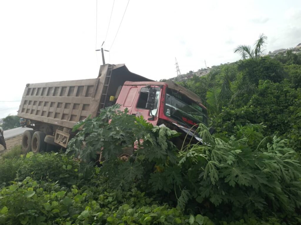 The SINO truck involved in the crash