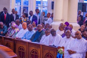 Governors, dignitaries present as Saraki buries mother in Lagos