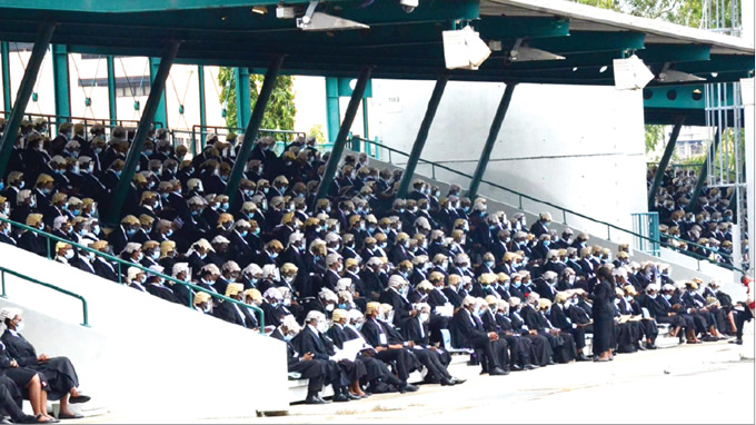 Cross-sections of lawyers during the Call to Bar ceremony at the Eagle Square in Abuja...on Tuesday. Photos: Olatunji Obasa